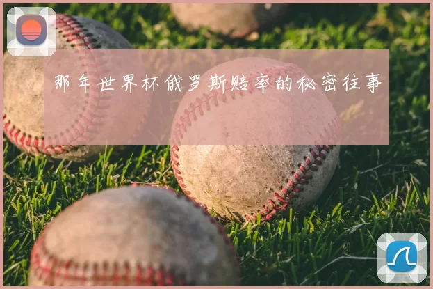 那年世界杯俄罗斯赔率的秘密往事