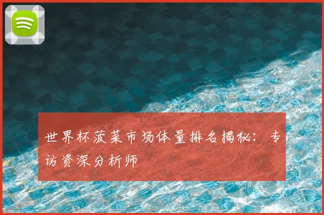世界杯菠菜市场体量排名揭秘:专访资深分析师